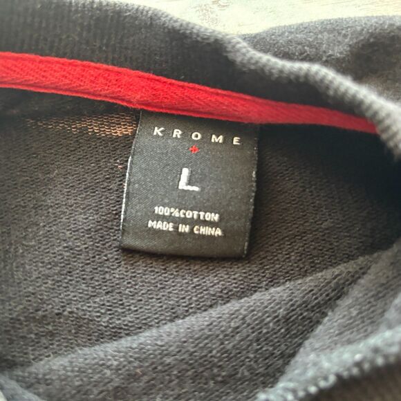 Krome Anarchy Crew Men's Pullover Goth Sweater Size L - Picture 11 of 12